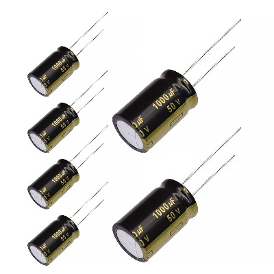 6 x Aluminum Electrolytic Capacitor 1000uF 50V 20% 16x25mm FM Radial Panasonic - EEU-FM1H102