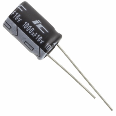 [RAW] 1 x Aluminum Electrolytic Capacitor 1000uF 16V 20% 10x16mm Radial Illinois - 108CKS016M