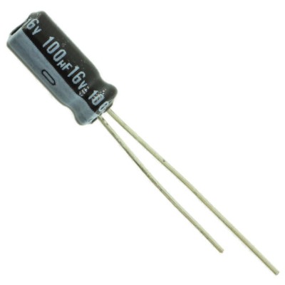 [RAW] 1 x Aluminum Electrolytic Capacitor 100uF 16V 5x11mm Nichicon