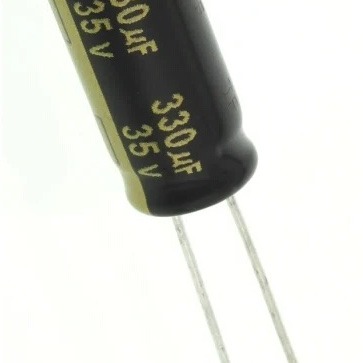[RAW] 1 x Aluminum Electrolytic Capacitor 330uF 35V 20% 8x20mm FM Radial Panasonic - EEU-FM1V331L
