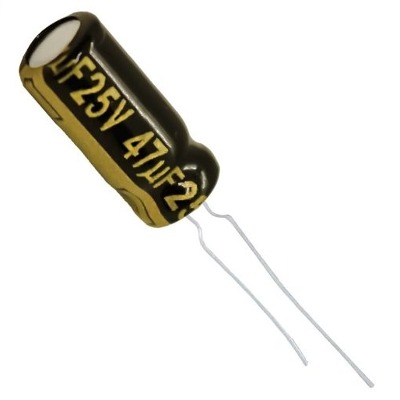 [RAW] 1 x Aluminum Electrolytic Capacitor 47uF 25V 20% 5x11mm FM Radial Panasonic - EEU-FM1E470