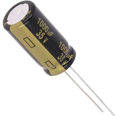 [RAW] 1 x Aluminum Electrolytic Capacitor 1000uF 35V 20% 12x25mm FM Radial Panasonic - EEU-FM1V102