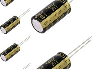 6 x Aluminum Electrolytic Capacitor 680uF 25V 20% 10x20mm FM Radial Panasonic - EEU-FM1E681